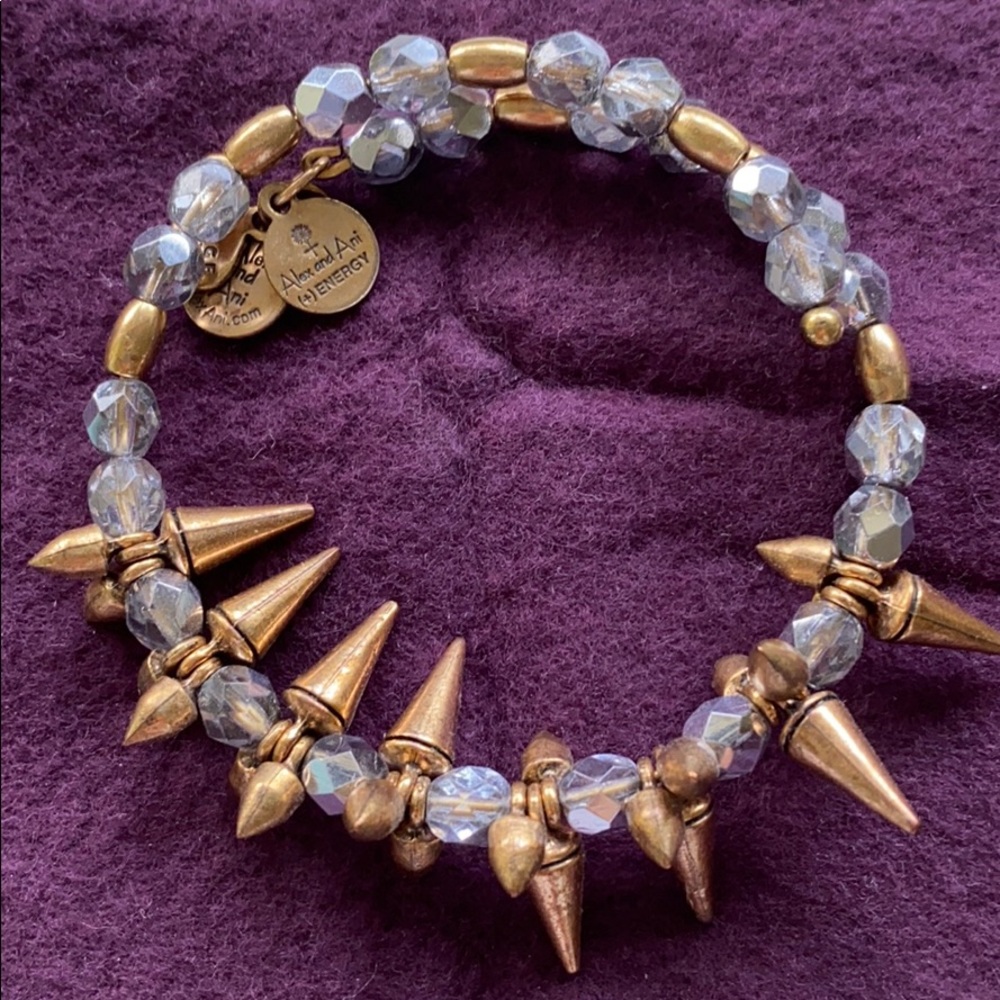 Alex and Ani Gold Rock and Raw Wrap Bracelet